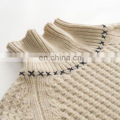 Women's 100% Cashmere Sweater New Style Chunky Knit With Raglan Sleeve and Turtleneck Elegant & Comfortable photo-3