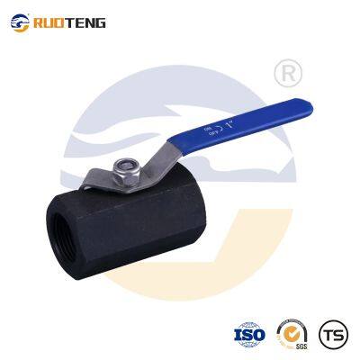 [RUOTENG] 1 PC Hex Bar Ball Valve Industry Forged Steel 1PC Ball Valve Thread End 2000WOG