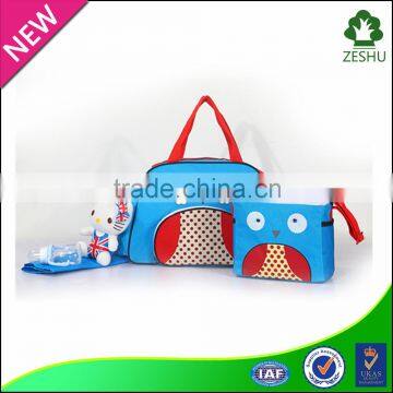cute cartoon pattern picnic bag and diaper bag set