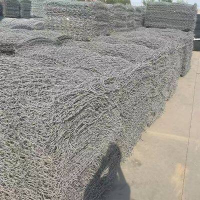 Galvanized gabion mesh for river hydraulic slope protection, flood prevention hexagonal mesh cages, landscape wire mesh Reno mattress
