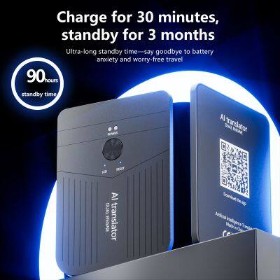 AI Voice Translation Mini Audio Recorder Phone Call App Control Smart Voice Translator