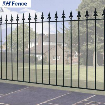 Security Wrought Iron Ornamental Steel Bar Tubular Picket Fence Panel /Boundary Decorative Garrison Balcony Fence