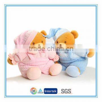 Cute plush teddy bear baby toy custom design