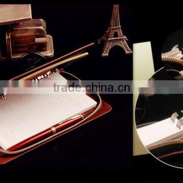 A5 Leather Loose-leaf Business Notebook With Zipper photo-3