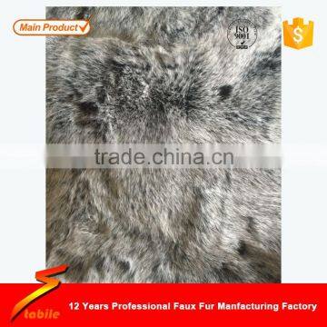 STABILE Best quality luxury CHARCOAL SILVER FROST FAUX fur throw