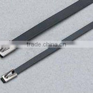 304 stainless steel cable tie with Polymer coating