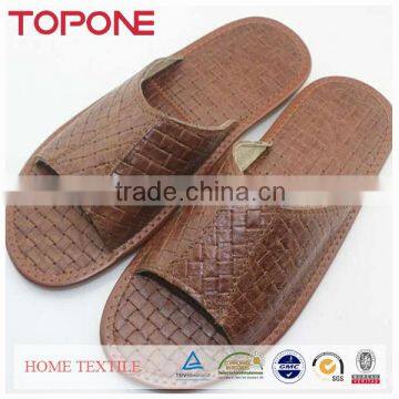 2014 Beach Nude Men Fashion Leather Open Toe Slipper