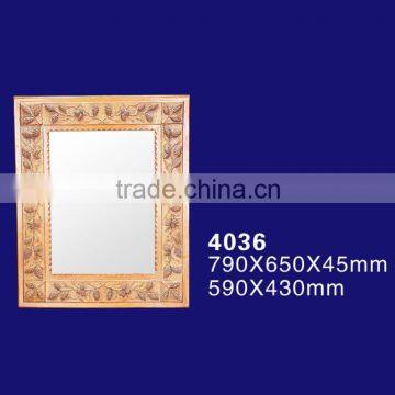 Leaf Pattern Square Framed Mirror For Wall Decoration