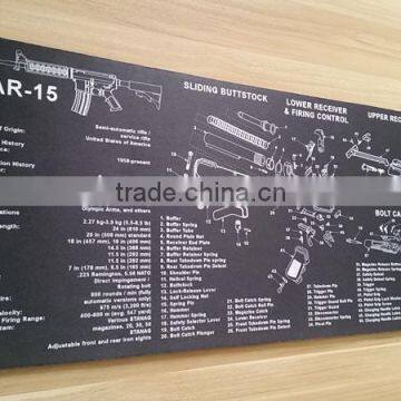 Rubber Gun Cleaning Mat for AR15 / M16 with AR15 Design Proof