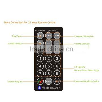 Wireless Bluetooth FM Transmitter Handsfree Car Kit/Adapter With USB Port/Car Charger, Micro SD Card for Cellphones Power Chargi photo-5