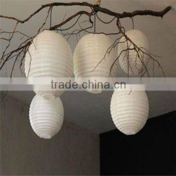 Pure White Chinese Hanging Craft Paper Lanterns Round Balls for Wedding Decorations