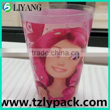 heat transfer film, PP plastic cup with full printing, cup, beautiful girl, princess