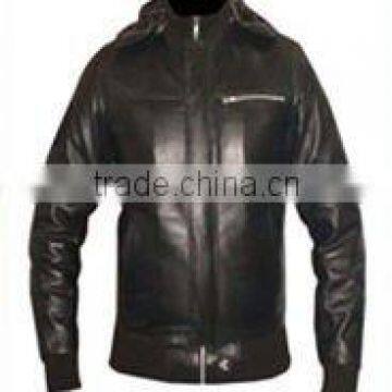 Pakistan New Design Black Fashion Leather Jacket