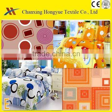 microfiber 100polyester pigment printed brushed fabric for home textile plain fabric for bedding