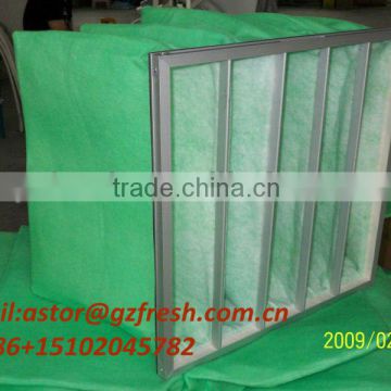 HVAC stainless frame fiber bag filter/ filter bag for sale the bag filter(manufacture)