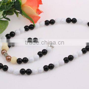 Newest Fashion Wholesale Women Wedding Jewellry Beads Pearl Jewelry Set Necklace And Bracelet