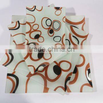 Advertising Gift Customized Tempered Glass Vegetables Plate