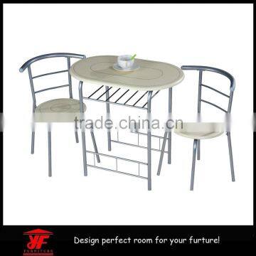 french style furniture PU leather set dining table for small spaces