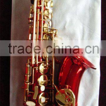 China cheap alto saxophone, red paint suitable for student