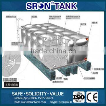 Water Storage Used Stainless Steel Tanks with ISO CE Certifiction