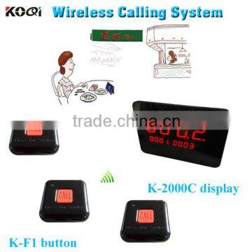 Wireless Fast Food Call Buzzers System 433.92MHZ Wireless Table Pager Service Dining Halls Waiter Buzzer K-2000C+K-F1-BO