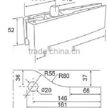 High Quality Stainless Steel Top Glass Door Patch Fitting (DL-029) photo-2