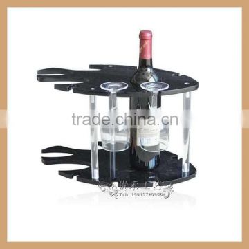 black color acrylic wine stand display rack