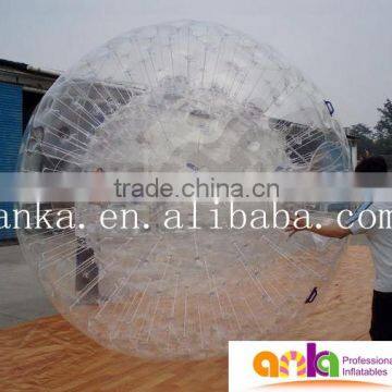 Customized Inflating transparent zorb inside ball for games