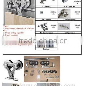 Solid Stainless Steel Pipe Stainless Steel Tube Sliding Barn Door Hardware