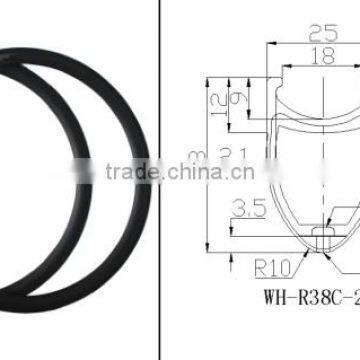 carbon rims 38mm clincher road u 25mm wide