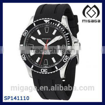 Original Men's Aquadiver Regatta Diver Sport Quartz Date Black Rubber Strap Watch