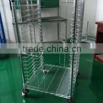 SMT electrolic ESD tray wire shelving trolley
