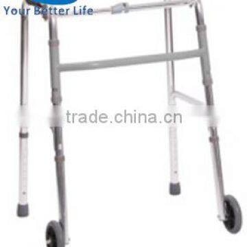 One-Button Folding Walker with 5'' Castors walking aids for disabled