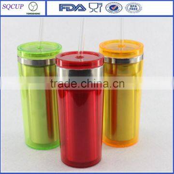 14oz 400ml Double Wall Promotional Coffee Mug with Paper Insert screw lids