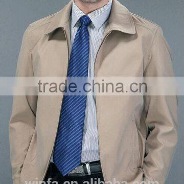 Comfortable polyester men jacket pure color business style men jacket