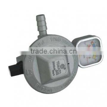 High Quality Regulator LPG with Meter, Zinc Alloy Gas Valve with Child Lock Switch