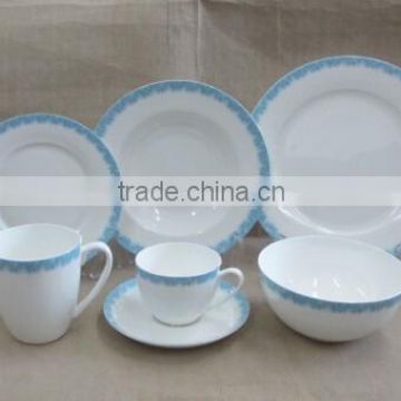 bone china 16pics round shape decal dinnerware set