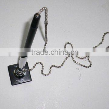 Wholesale promotion table pen,metal desk pen with chain for bank,office and hotel