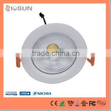 15w IP44 1800Lumen AC85-265V 5 Years Warranty COB LED Slim Downlight