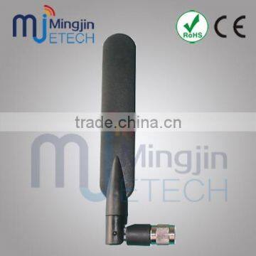 factory price Dual-Band WiFi Dipole Rubber Duck Antenna, 2.4 GHz and 5.1 to 5.8 GHz, 5 dBi Gain, Reverse Polarity SMA (RP-SMA)