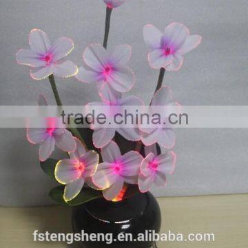 2017 artificial clear LED flowers light fiber optic flowers light