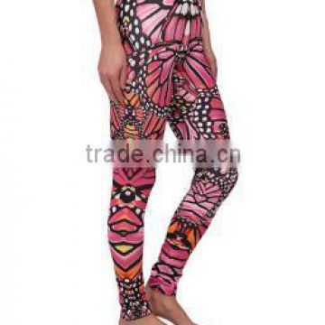 Woman Body Fitted Butterfly Colorful Hot Yoga Leggings/Tights Full Sublimated Custom design