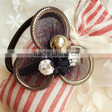 crystal and rhinestone metal elastic hair tie hair rubber band