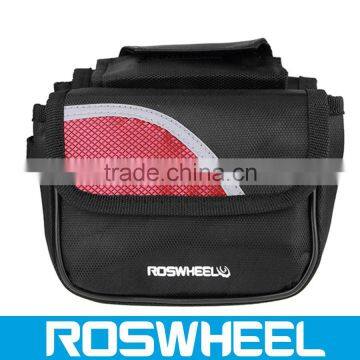 Wholesale new design double bicycle frame bag with reflective strip 12695