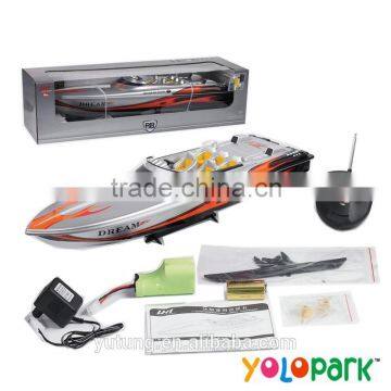 Electric Plastic Radio Controlled plastic toy boat, small plastic toy boat