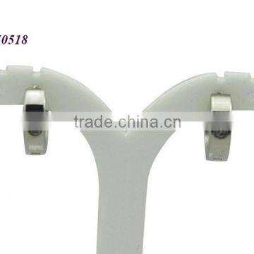 15mm Diameter Fashion Stainless Steel Small Hoop Earrings Stud Unisex Women Men photo-2