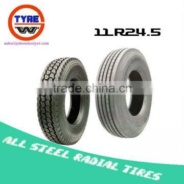 11R24.5 TBR factoy price all steel truck bus radial tires