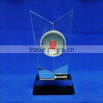 Professional manufactuer customize glass trophy with 2015 modern design