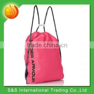 Durable recycled 210D/PU polyester drawstring backpack