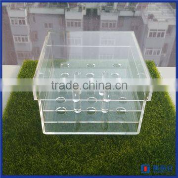 Customized size wholesale 36 holes waterproof rose display case / acrylic rose storage box